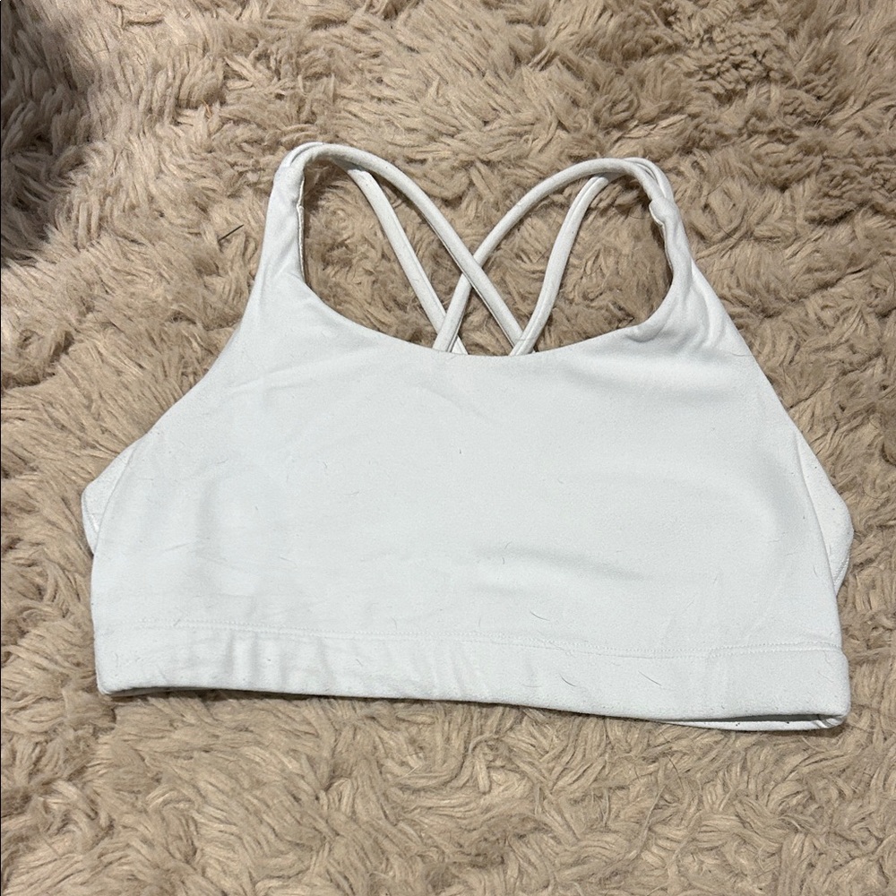 Athleta White Cross-Back Tank Top